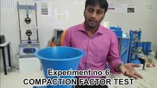 COMPACTION FACTOR TEST  Civil Engineering lab experiment [upl. by Mair336]