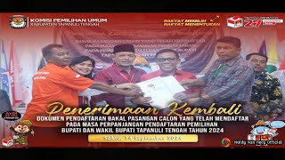 PENDAFTARAN PASANGAN CALON BUPATI MAMA MASINTON  MAHMUD DITERIMA DI KPU TAPTENG  MUSIKampVIDEO [upl. by Aniv958]