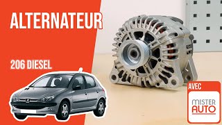 Changer lalternateur Peugeot 206 14 HDI 🛢 [upl. by Ham]