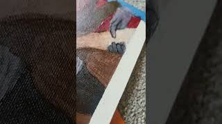 Satisfying tape peeling and art reveal fyp painting deepmeaning depression [upl. by Airdnaed]