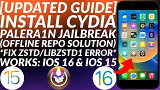 UPDATED How to Install Cydia iOS 1615 on Palera1n Jailbreak amp Fix All Errors  Full Easy Guide [upl. by Olli]