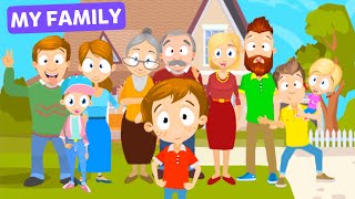 My Family  vocabulary for kids  English Vocabulary for Kids [upl. by Rexford]