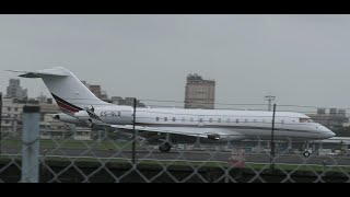 Netjets Bombardier Global Express 6000 CSGLD Landing at Kaohsiung International Airport KHH [upl. by Riti]