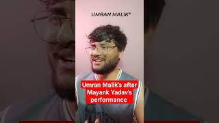 Umran Maliks Interview after Mayank Yadavs performance ft IPL 2024 🤣 shorts [upl. by Yert]