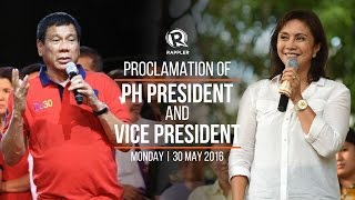 LIVE Proclamation of PH president and vice president May 30 [upl. by Stegman]