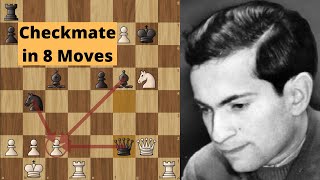 Amazing Calculation by Mikhail Tal  12 years  Checkmate in 8 Moves [upl. by Corb36]