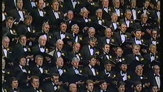 Treorchy Male Choir singing quotSanctusquot on St Davids Day 1989 [upl. by Dnomayd]