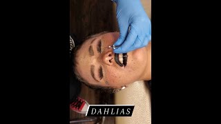 Getting Dahlia Piercings 🏵️🖤 shorts [upl. by Mann]