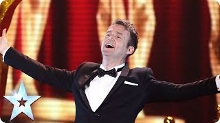 See Impressionist Jon Cleggs starstudded Final  Britains Got Talent 2014 Final [upl. by Annaeel]