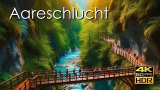 🇨🇭 AARESCHLUCHT  The Most Beautiful Gorge in Meiringen Switzerland  Spring walking tour [upl. by Gerger]