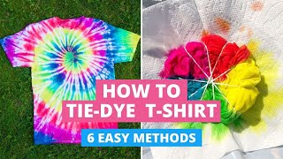 How to TieDye TShirts 6 Easy Methods DIY [upl. by Valenta]