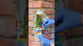 Brick wall restoration using Lego 🧱 [upl. by Pelagi]