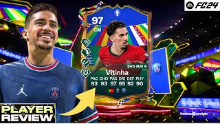 INSANO REVIEW VITINHA 97 UEFA EURO  FC 24 [upl. by Atiruam93]