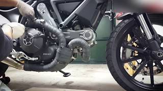 Ducati Scrambler Tutorial come effettuare il bendaggio dei collettori [upl. by Varian676]