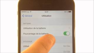 Avoir le pourcentage de sa batterie sur son iPhone  iPad [upl. by Meeharb]