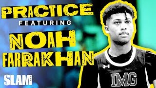 Noah Farrakhan was HOLLERIN Micd Up at IMG 🗣  SLAM Practice [upl. by Ahsatan]