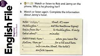 English File beginner 4th edition SB1123 [upl. by Ayrotal]