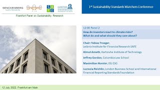 1st Sustainability Standards Watchers Conference  Panel 2 [upl. by Shum]