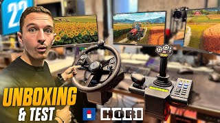 UNBOXING amp TEST DE MON NOUVEAU VOLANT POUR FARMING SIMULATOR  Hori [upl. by Roselyn]