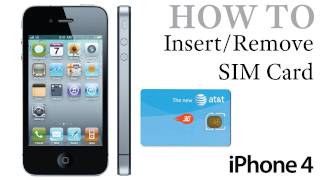 iPhone 4 How To Insert  Remove a SIM Card [upl. by Enitsugua572]