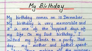 My birthday essay in english  Paragraph on my birthday [upl. by Sivram73]