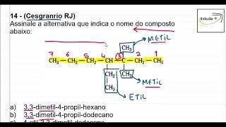 Como fazer a nomenclatura de compostos orgânicos Ramificados [upl. by Nybbor]