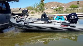 Inflatable Boat Modification  Trailerless Transport and Launching [upl. by Lange268]