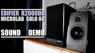 Microlab Solo 6C vs Edifier R2000DB  Sound Demo w Bass Test [upl. by Henebry]