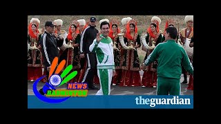 Turkmenistan dictator opens golf course – and quickly hits hole in one [upl. by Amahcen]