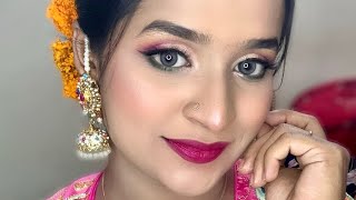 পহেলা ফাল্গুন মেকআপ লুক  Falgun Makeup Tutorial🌸 [upl. by Marlowe]