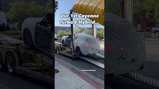 Our 1st Cayenne Turbo EHybrid is here…Police escort…🚓cayennecoupe porschecayenne cayenneturbo [upl. by Yenoh]