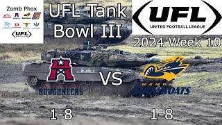 Houston Roughnecks VS Memphis Showboats 2024 UFL Week 10  Zomb Phox Live PlayByPlay [upl. by Rehtse]