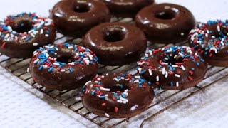 How to Make Chocolate Donuts  Chocolate Cake Doughnuts Recipe [upl. by Anoirtac]