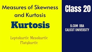 Measures of kurtosis  skewness and kurtosis  malayalam class [upl. by Toiboid941]