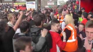 We Are Staying Up Crewe Alex Final Whistle Celebrations amp Pitch Invasion [upl. by Haisa]