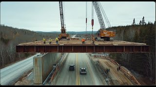 Biggest Bridge Construction Process  Modern Heavy Duty Bridge Equipment 15 [upl. by Aik914]