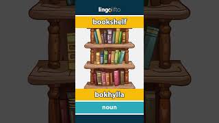 🇬🇧🇸🇪 bookshelf  bokhylla  learn English  låt oss lära oss engelska [upl. by Ahso]