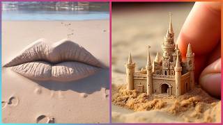 Crazy SAND SCULPTURES amp 15 Other Cool Things ▶4 [upl. by Ylas]