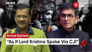 Arvind Kejriwal Hails CJI’s Decision On Chandigarh Mayor Election Compares CJI To Lord Krishna [upl. by Atteirneh]