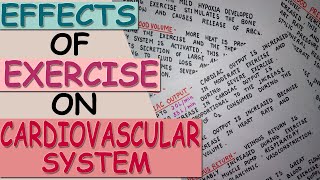 Effects of Exercise on Cardiovascular System Effects of Exercise  Exercise Physiology  Cardiology [upl. by Nayra]