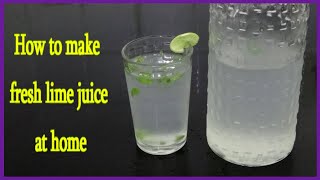 How to make fresh Lime Juice at home  Homemade Fresh Lemon Juice  Lime Juice  lemon juice [upl. by Yatnoj]