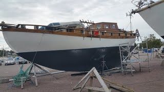 8  Up for Maintenance Pt 6 Painting the hull white 36 Colin Archer [upl. by Naejarual]