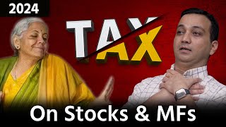 New Tax Rules for Stock Market Income amp Mutual Funds Explained  Capital Gains Tax STT in 2024 [upl. by Trevah649]