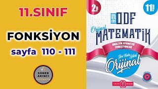 Fonksiyon 01  11SINIF MATEMATİK ODF  Orijinal Matematik [upl. by Omissam]