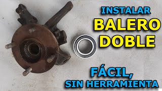 CAMBIAR BALERO DOBLE FÁCIL  SIN HERRAMIENTA  EASY WHEEL HUB BEARING INSTALL WITHOUT TOOL  SENTRA [upl. by Ollopa]