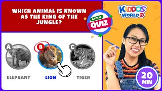 20 Animal Quiz with Miss V  Learn About Animals and Fun Facts for Kids  Animals Trivia [upl. by Ahsiuqal]