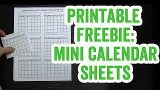 Free Printable Mini Calendar [upl. by Kaete590]