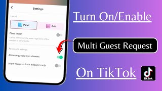 How to Turn on Multi Guest Request on TikTok Live [upl. by Orlov]