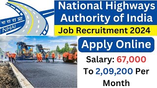 NHAI Jobs Recruitment 2024  49 Deputy General Manager Posts  Civil Engineering Govt Job [upl. by Ahsek]