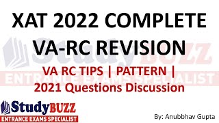 XAT 2022 Complete Verbal amp RC Revision  XAT important questions discussed  Must watch for XAT [upl. by Elysha]